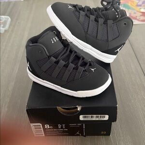 Jordan Kids' Black and White Sneakers